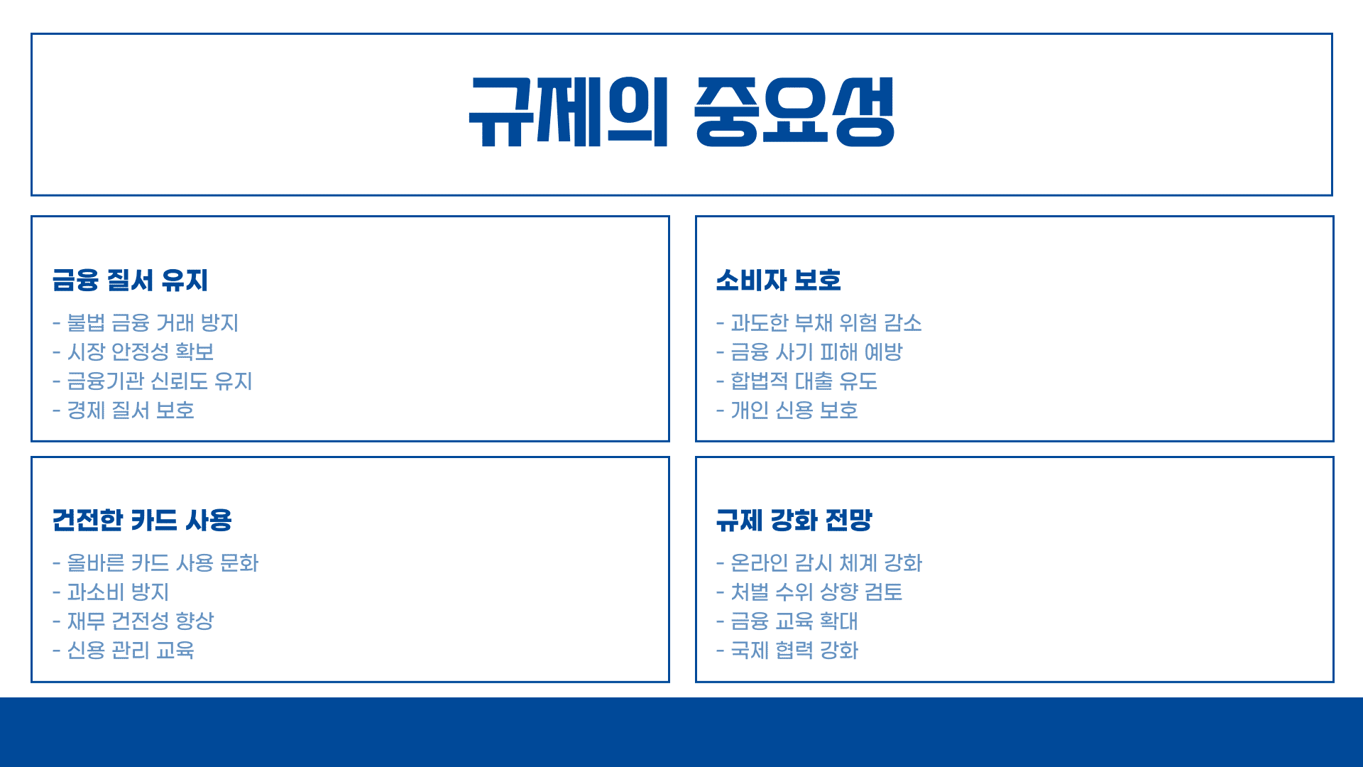 규제의 중요성